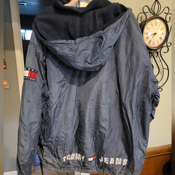 Vintage 90s Tommy Jeans Heavy Wind/Flannel Jacket Size XL - Picture 3 of 4